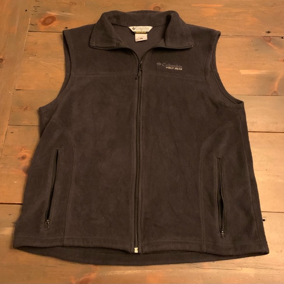 Columbia Field Gear Fleece Vest Full Zip Size L Black - Picture 1 of 4